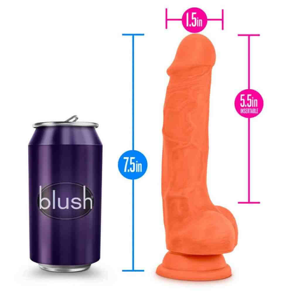 Blush Neo Elite - 7.5 Inch Silicone Dual Density Cock with Balls