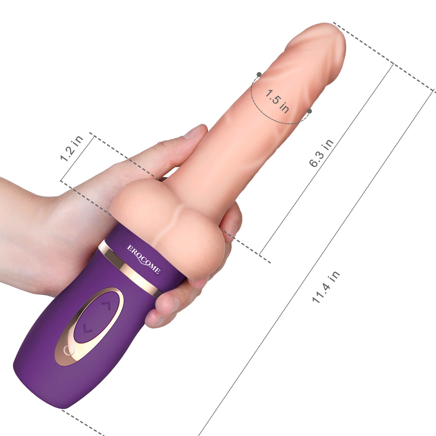 EROCOME AURIGA G-spot thrusting Dildo Vibrator