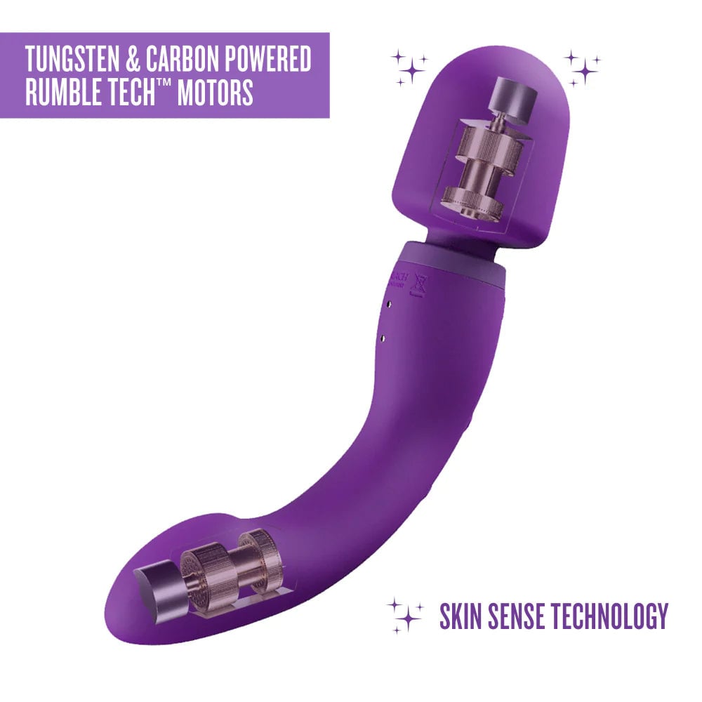 Blush-Dual Sense 10 Function Massage Wand With RumbleTech