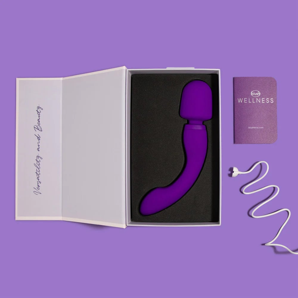 Blush-Dual Sense 10 Function Massage Wand With RumbleTech