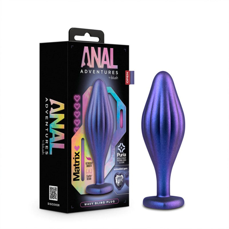 BlushAnalAdventuresMatrixBumpedBlingSapphire4.5-InchAnalPlug11