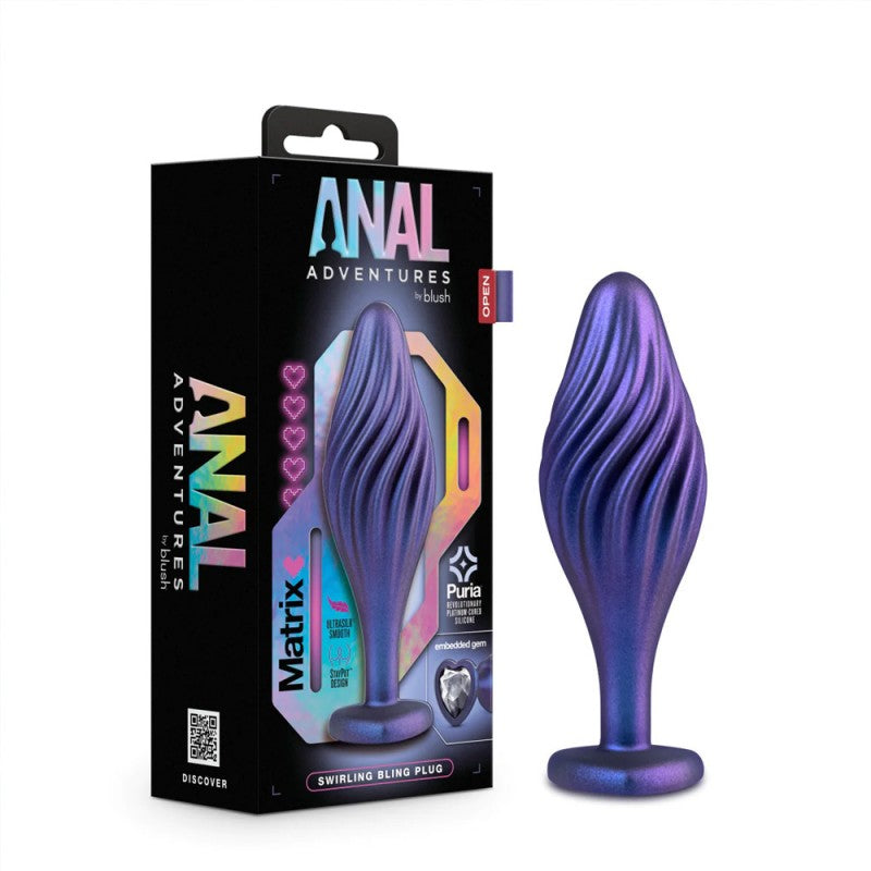 BlushAnalAdventuresMatrixBumpedBlingSapphire4.5-InchAnalPlug7