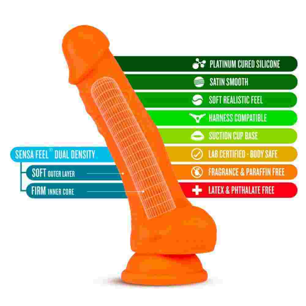 Blush Neo Elite - 7.5 Inch Silicone Dual Density Cock with Balls