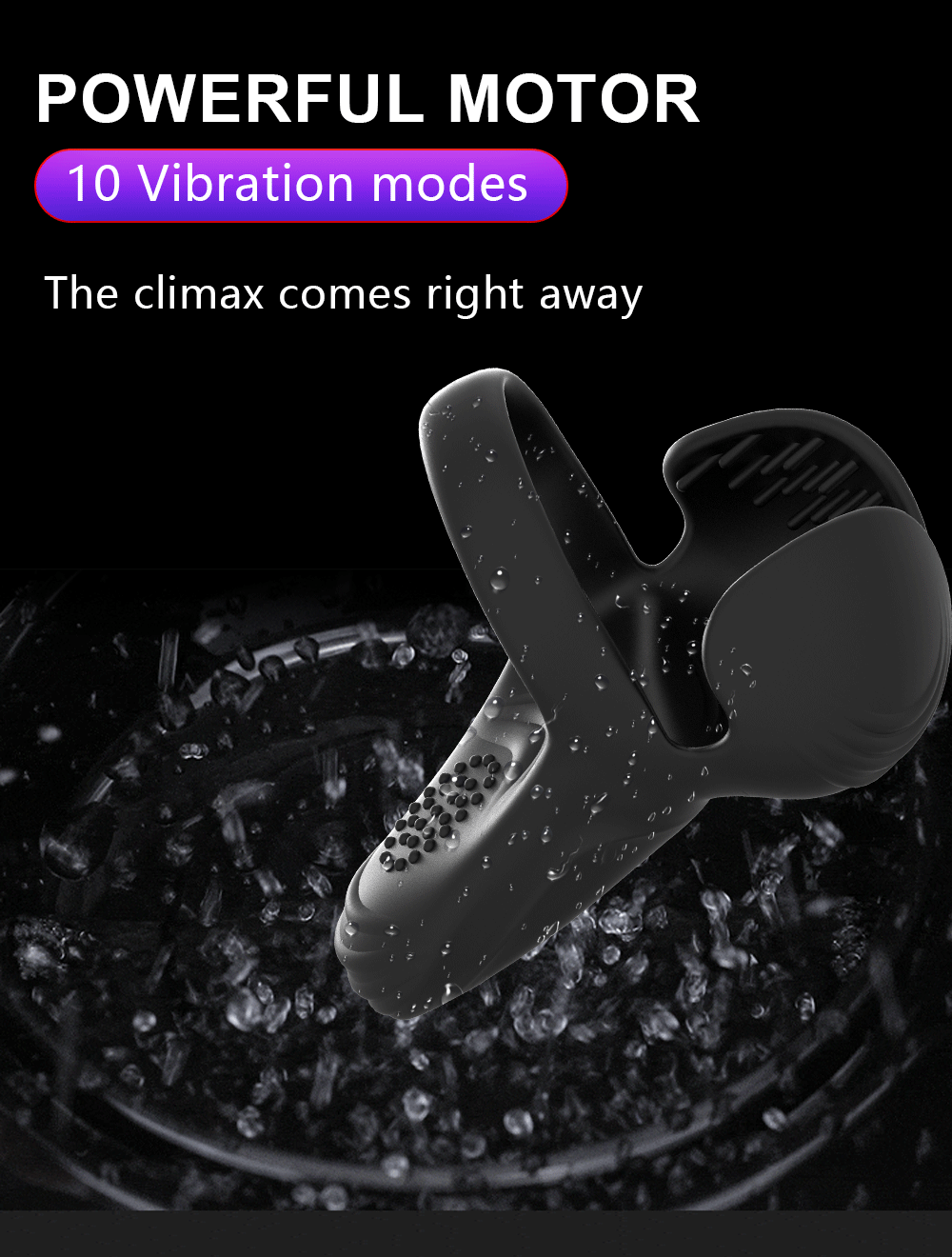 Penis Ring with Prostate and Ball Vibrator for Stronger Erections