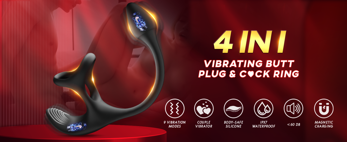 Zenith - Spherical Vibrating Anal Plug with Penis Rings