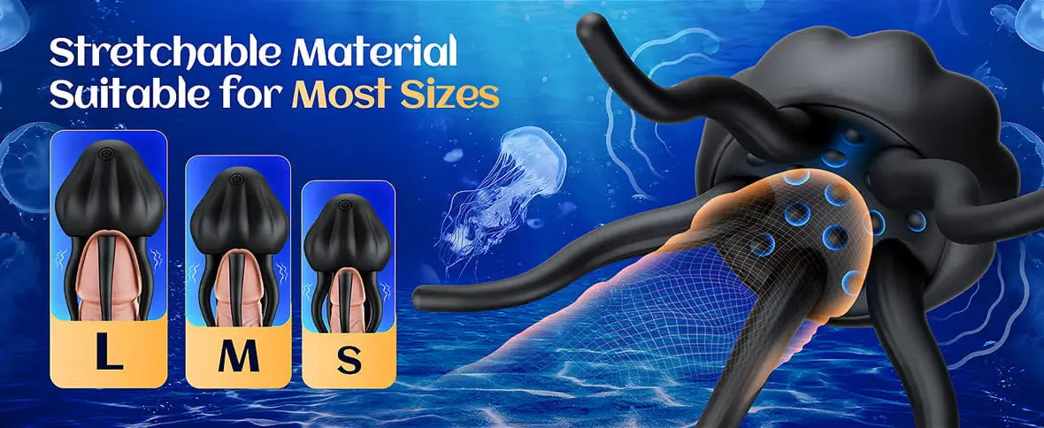 XG12 Jellyfish-Shaped Silicone Glans Vibrator with 10 Vibrating Modes