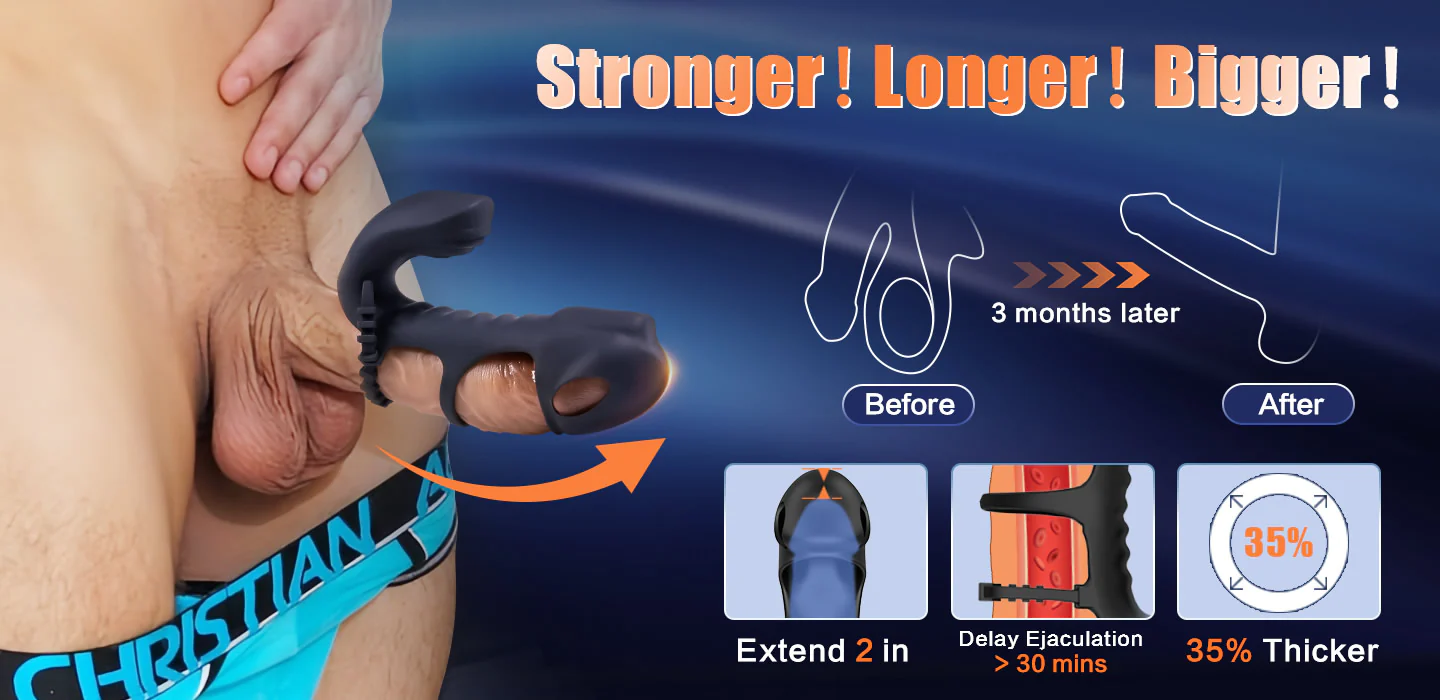 Lucifer - Dual Motor 7 Vibrating Penis Sleeve and Vibrator 2-in-1 Adult Toy