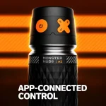 GX1 app-connected controls and black-and-orange housing