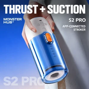 Monster Hub SUPER S2 PRO blue and white thrusting masturbator
