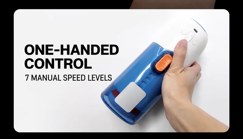 S2 PRO handheld controls and seven speed levels